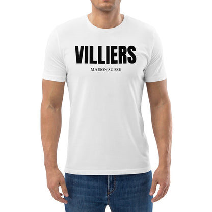 Villiers Maison Suisse white T-Shirt for men front model view