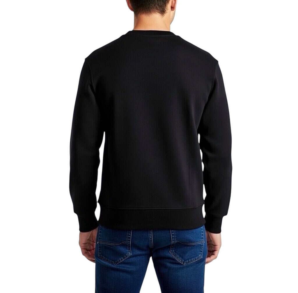 Herren Premium Sweatshirt von VILLIERS in Schwarz, getragen von einem Model in der Rückenansicht.