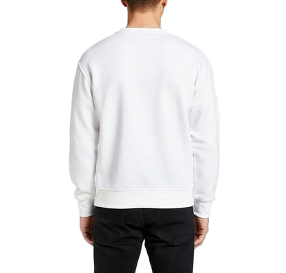 Herren Premium Sweatshirt von VILLIERS in Weiß, getragen von einem Model in der Rückenansicht.
